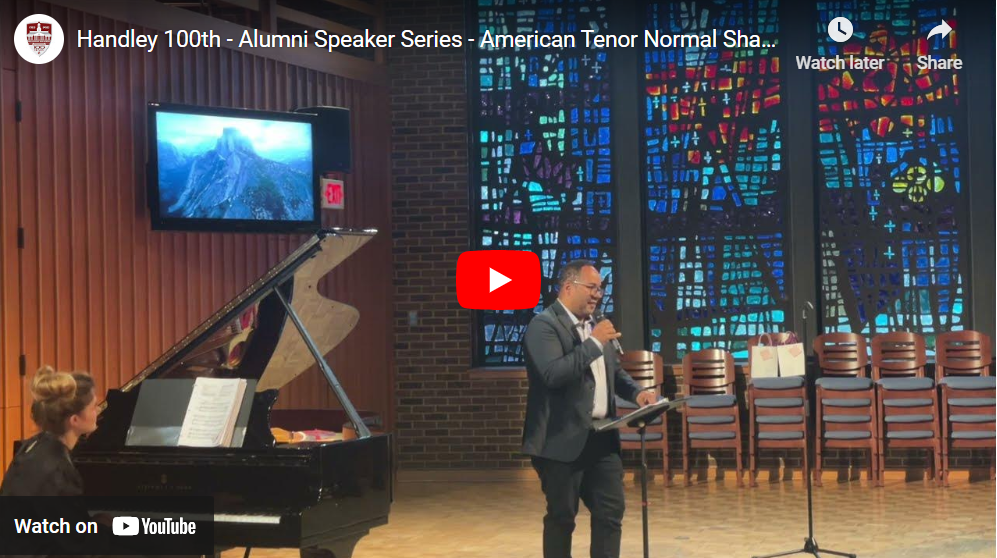 Handley 100th Music/Speaker Series | Norman Shankle