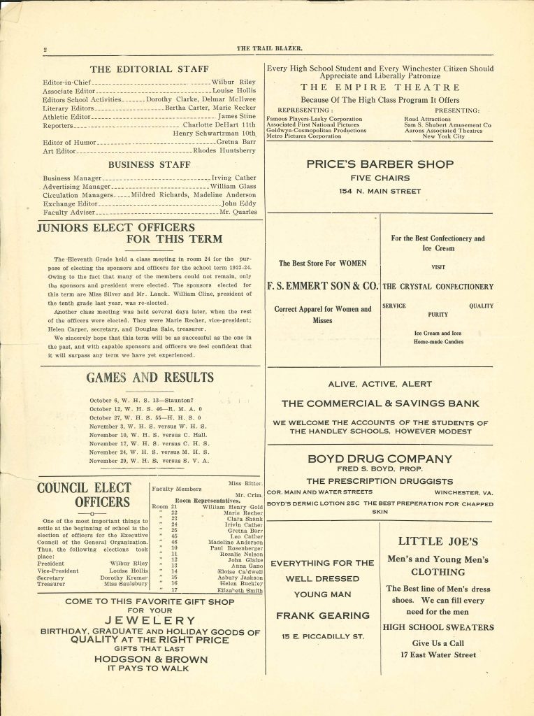 Handley - Trailblazer newspaper - Number 02 - October 31, 1923 - page 2