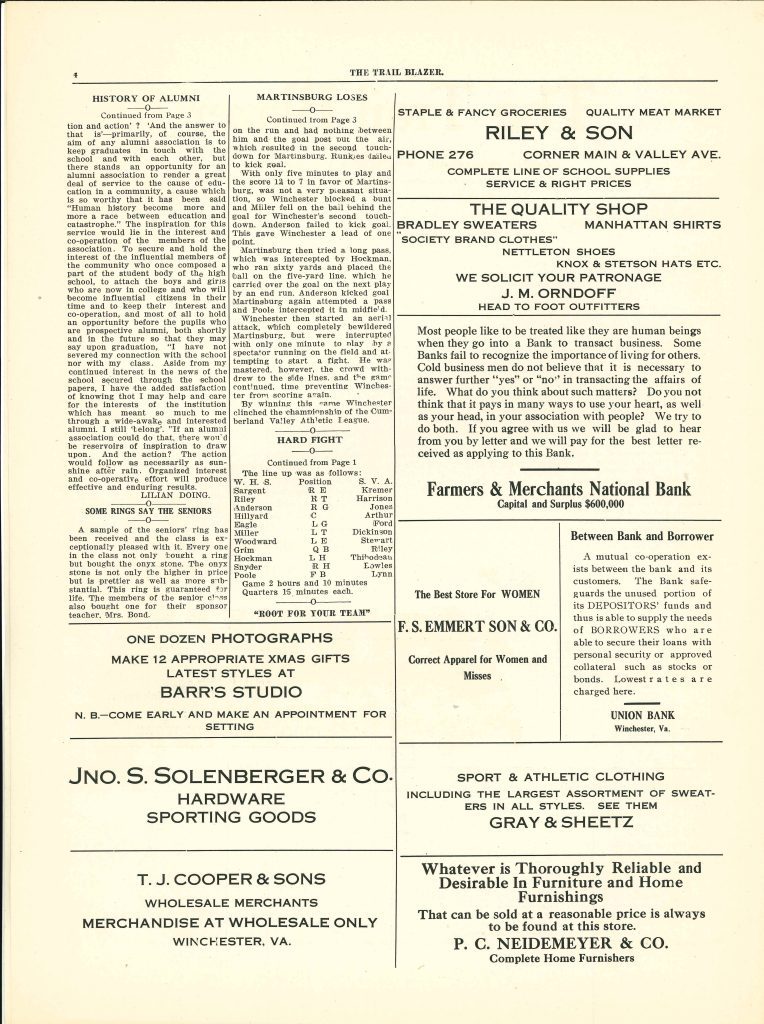 Handley - Trailblazer newspaper - Number 04 - December 5, 1923 - page 4
