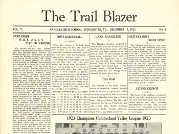 Handley - Trailblazer newspaper - Number 04 - December 5, 1923 - page 1